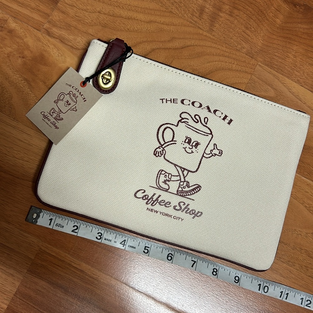 NWT Coach ✨Japan Exclusive ✨ Coach Coffee Shop Clutch - Picture 9 of 12